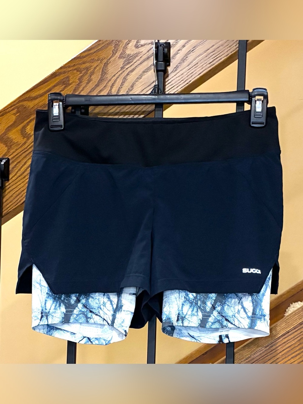 Sugoi Women's Prism 2-in-1 Shorts Drawstring Navy White SZ. Med Women’s